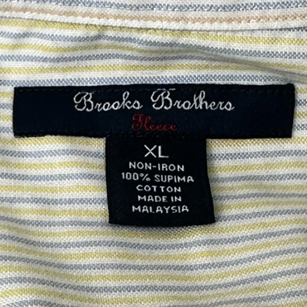 Brooks Brothers Teens Long Sleeve Button Down Shirt Supima Cotton Size XL